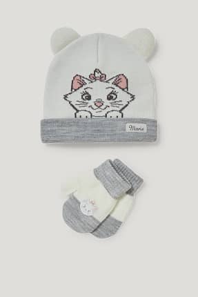Aristocats - Set - Baby-Mütze und -Fäustlinge - 2 teilig