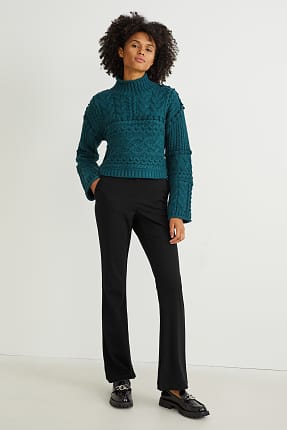 Pantalons de tela - cintura alta - tapered fit