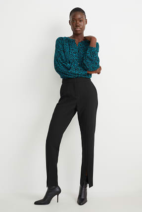 Pantalons de tela - high waist - straight fit