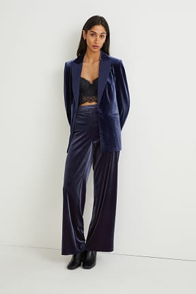 Pantalons de vellut - high waist - wide leg