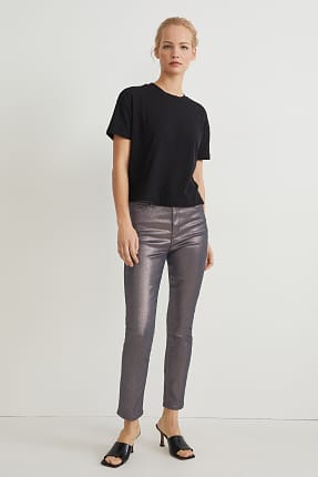 Slim jeans - high waist - LYCRA® - brillant