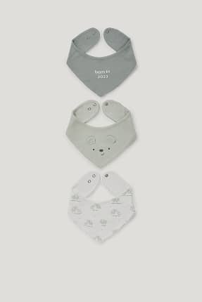 Paquet de 3 - mocador triangular per a nadó - cotó orgànic