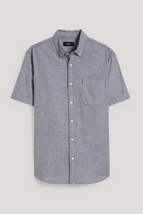 Cămașă - regular fit - guler cu nasturi - bumbac organic