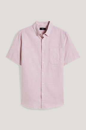 Chemise - regular fit - col button-down - coton bio