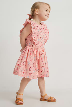 Set - jurk en scrunchie - 2-delig - gebloemd