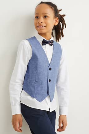 Conjunt - camisa, armilla i corbata de llacet - LYCRA® - 3 peces