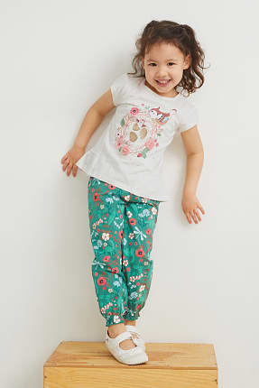 Set - T-shirt en jersey broek - 2-delig