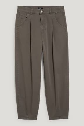 Kalhoty chino - mid waist - tapered fit