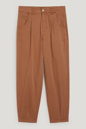 Kalhoty chino - mid waist - tapered fit