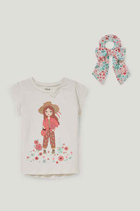 Set - T-shirt en scrunchie - 2-delig
