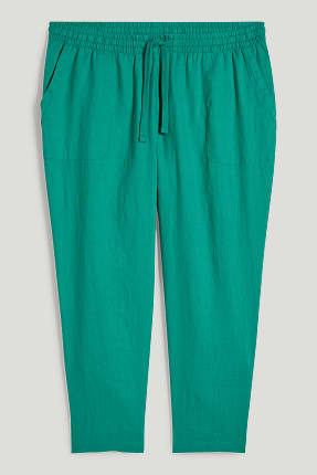 Pantalón de lino - mid waist - straight fit
