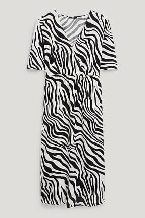 Vestido cruzado - estampado