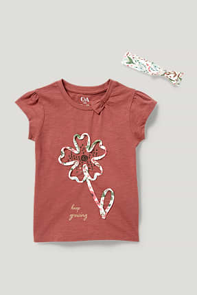 Ensemble - T-shirt et bandeau cheveux - 2 pièces