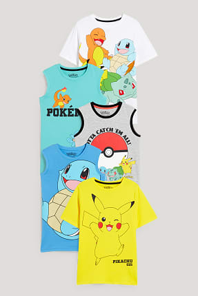 Paquet de 5 - Pokémon - 2 samarretes de màniga curta i 3 tops