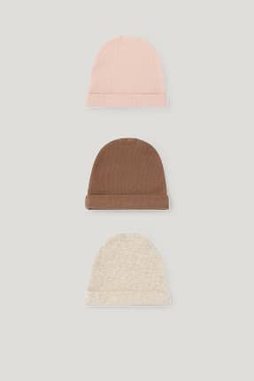 Lot de 3 - bonnets pour bébé