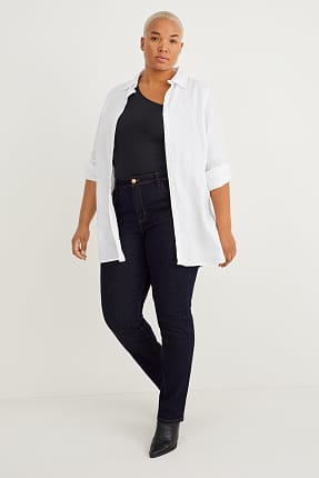 Straight jeans - vita alta - LYCRA®