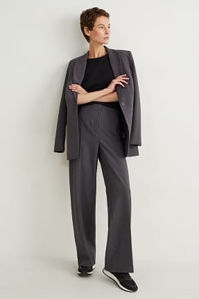 Stoffhose - High Waist - Wide Leg