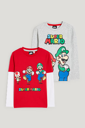 Paquet de 2 - Super Mario - samarreta de màniga llarga