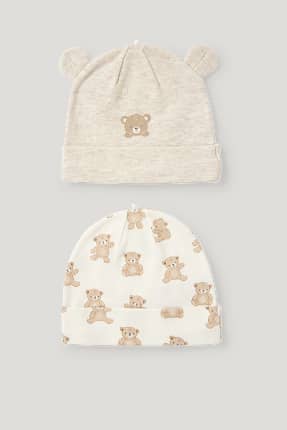 Multipack of 2 - teddy bear - baby hat