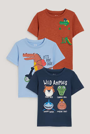 Paquet de 3 - animals salvatges - samarreta de màniga curta