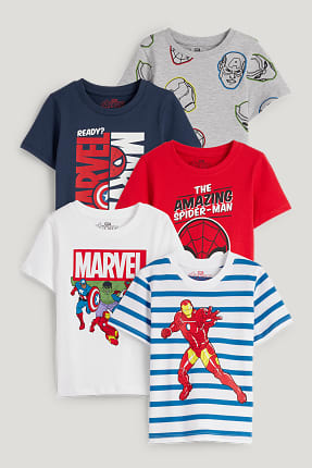 Paquet de 5 - Marvel - samarreta de màniga curta