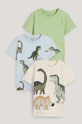 Paquet de 3 - dinosaure - samarreta de màniga curta