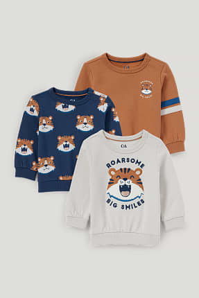 Set van 3 - tijger - babysweatshirt