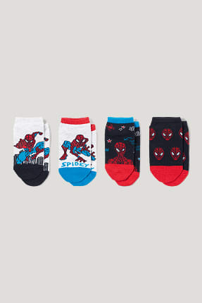 Lot de 4 paires - Spider-Man - socquettes de sport à motif