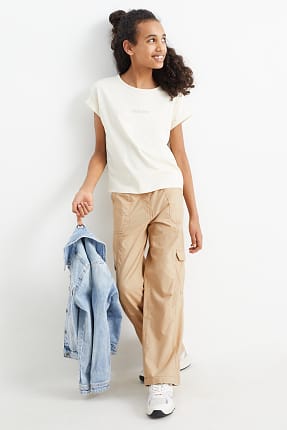 Pantalons en tissu pour filles a prix minis I C A
