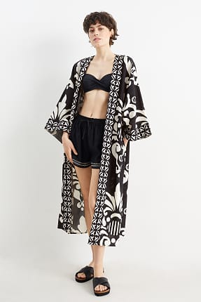 Rangsutra x C&A - kimono - lněná směs - se vzorem