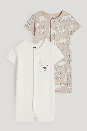 Paquet de 2 - animals salvatges - pijama per a nadó