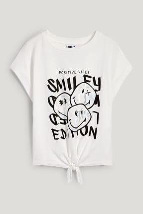 SmileyWorld® - tričko s krátkým rukávem s detailem uzlu