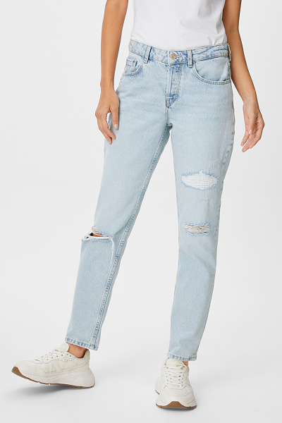 Shop the Look: Femei - Premium boyfriend jeans - talie joasă