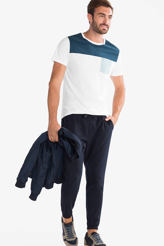 Homme - Pantalon de jogging basique - bleu foncé