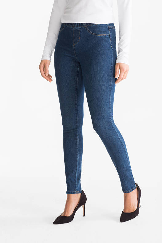 C&A LINEA DONNA grigio Jegging Jeans Taglia 34 in L27 in 
