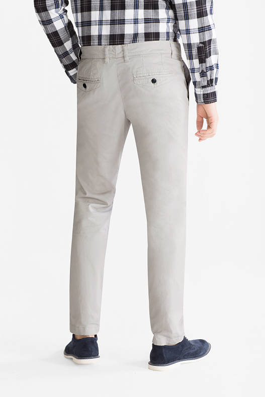 Promotions - Chino - slim fit - gris clair