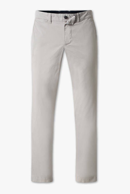 Homme - Chino - slim fit - gris clair