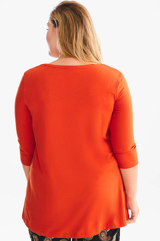 Tendance - T-shirt - orange foncé