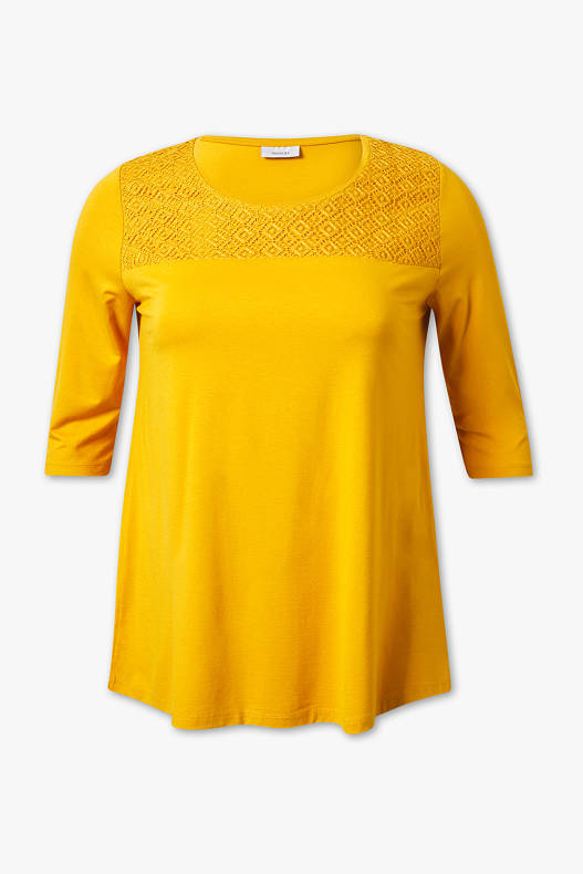 Tendance - T-shirt - jaune