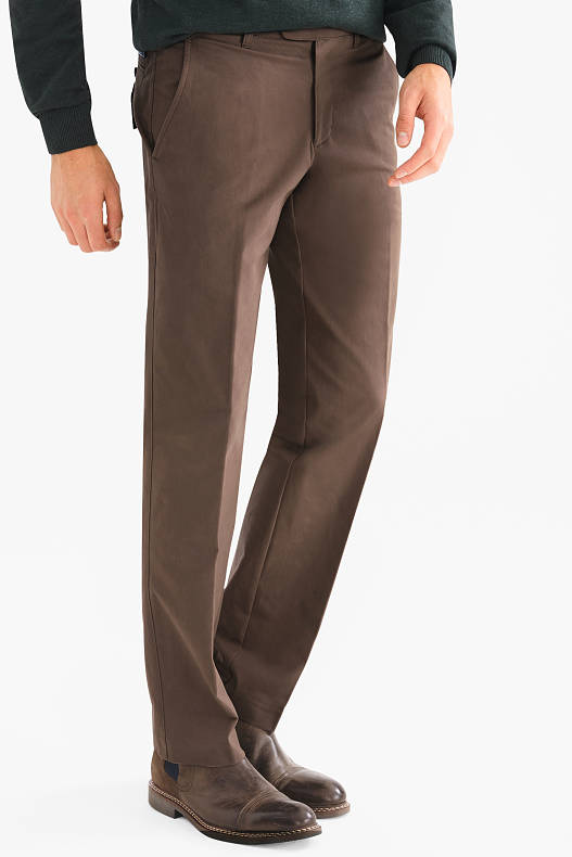 Homme - Chino - regular fit - marron clair