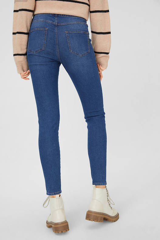 Femei - Colanți-jeans - denim-albastru
