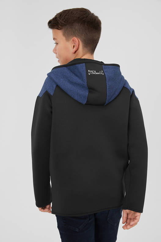 Copii - Sweatshirt with zipper - negru