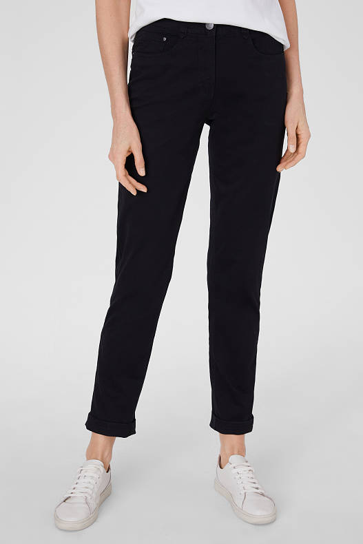 Femei - Pantaloni cu 5 buzunare - negru
