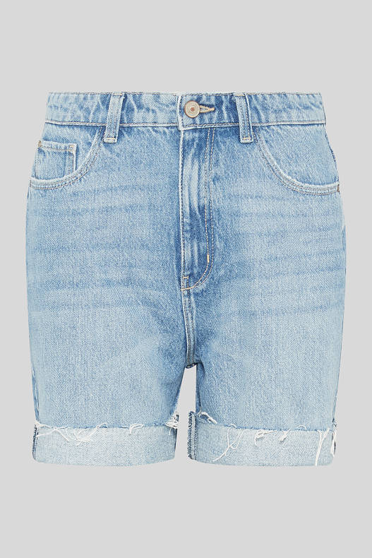 Soldes - Short en jean - jean bleu clair