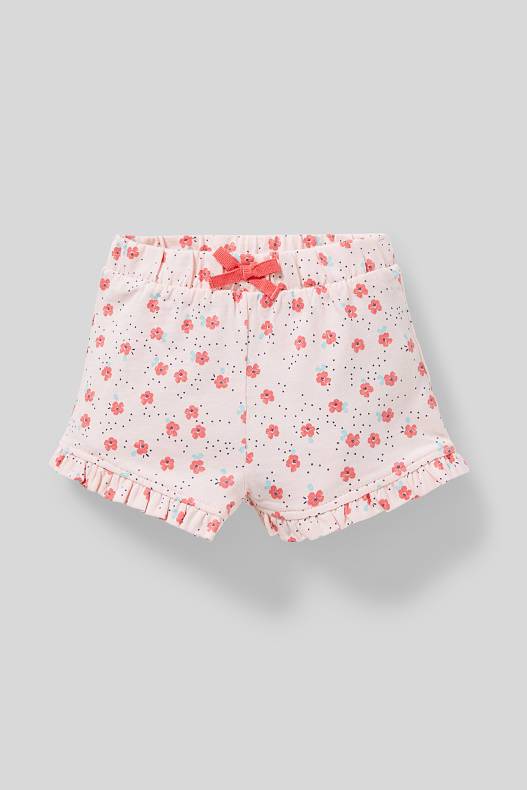 Bebeluși - Baby shorts - roz / roșu