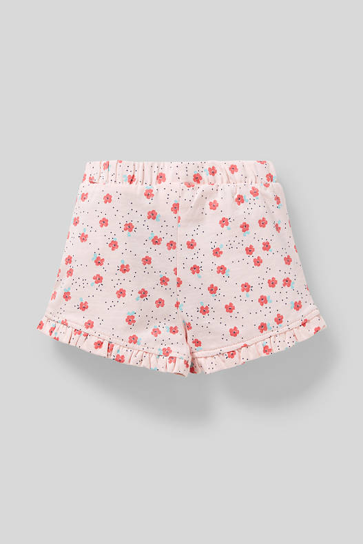 Bebeluși - Baby shorts - roz / roșu