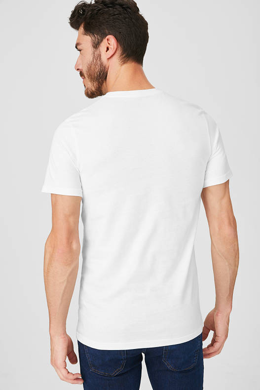 Uomo - Confezione da 2 - t-shirt - bianco / bianco