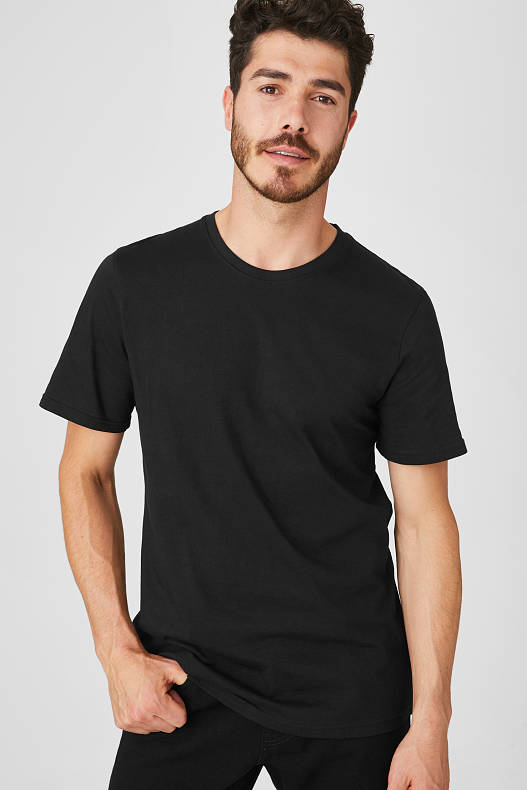 Homme - Lot de 2 - T-shirt - noir