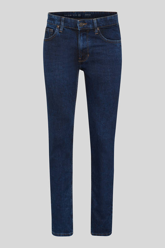 Muži - Slim jeans - džíny - tmavomodré