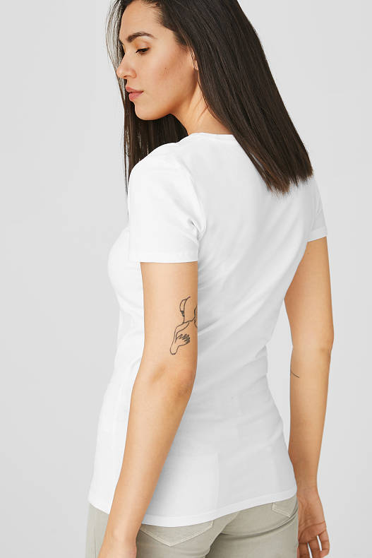 Femei - Tricou Basic - alb